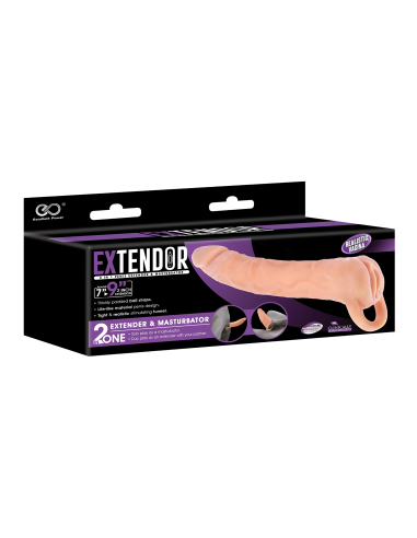 NMC TWO IN ONE 9 INCH PENIS EXTENDER AND MASTURBATOR FLESH